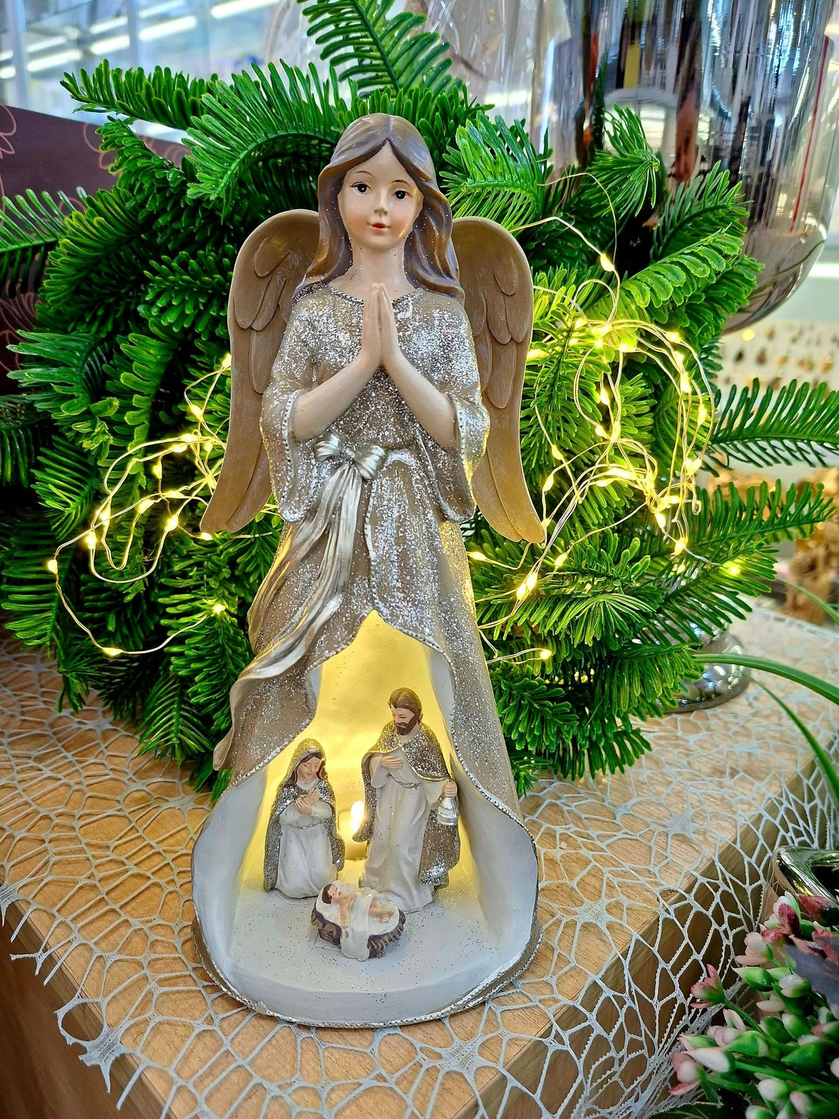 Figurine Angel Crib Led