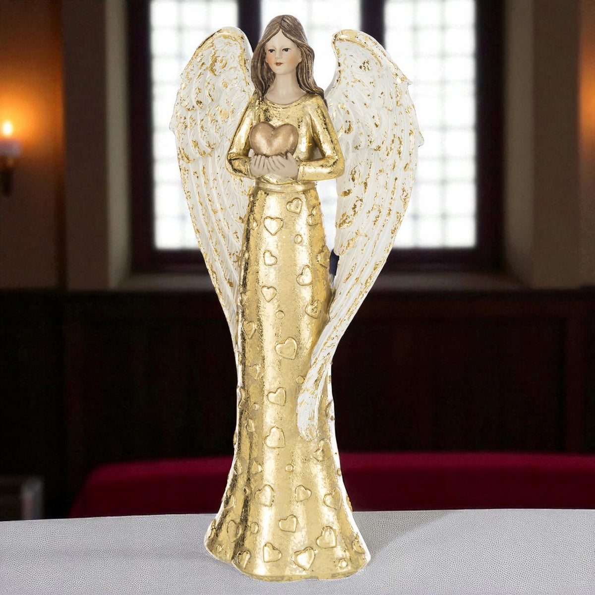 Figurine Angel gold 28cm large gift, decoration angel Brand Artpol