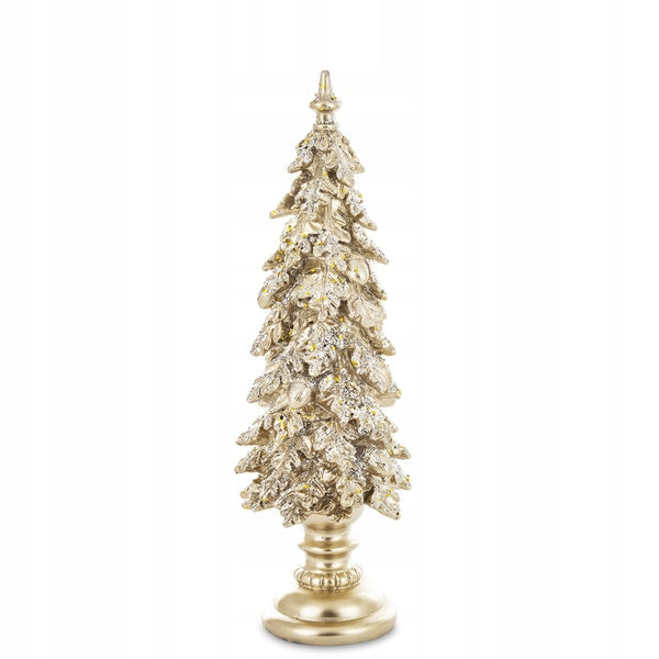 Figurine Christmas tree gold oak leaves on the pedestal 29,5cm 170857 ART-POL