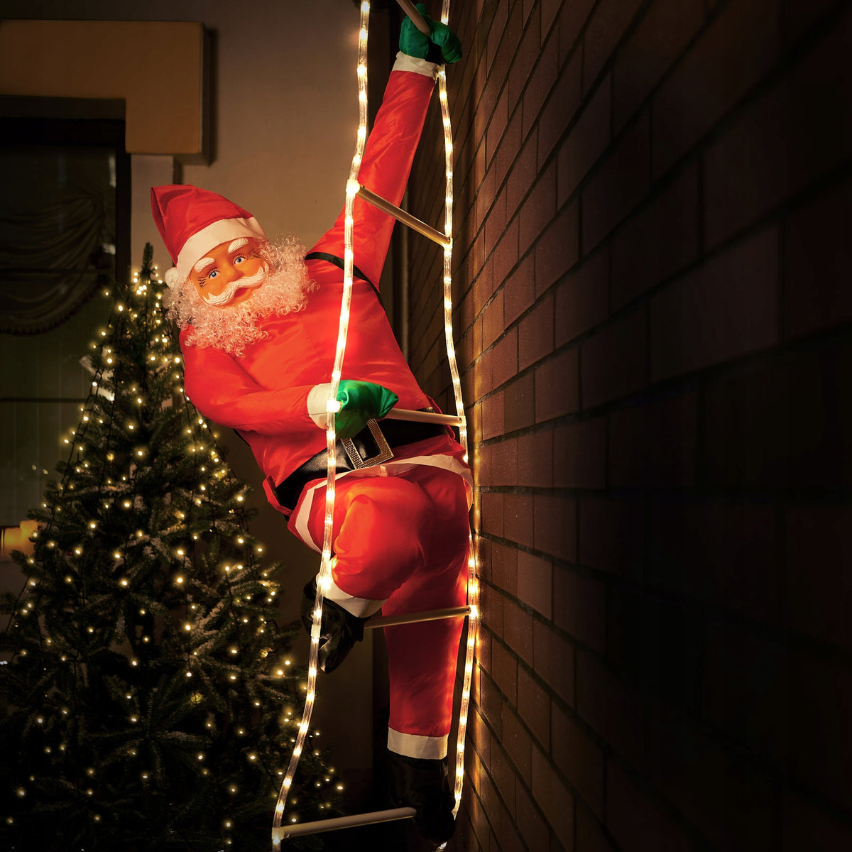 Figurine of Santa Claus Monzana 240 cm with LED light effects Brand Monzana