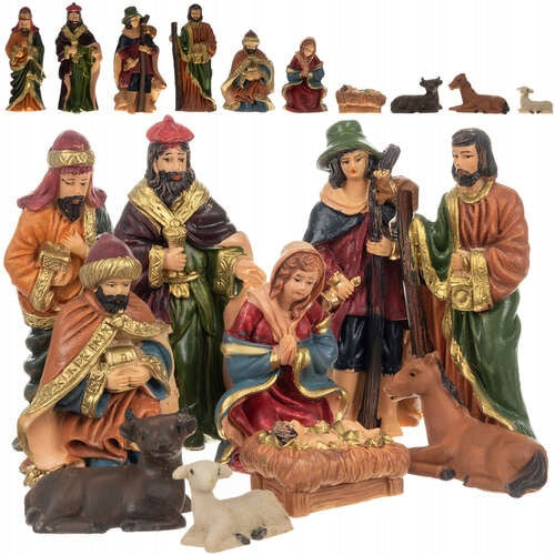 Figurines for Christmas nativity scene. 10 pieces