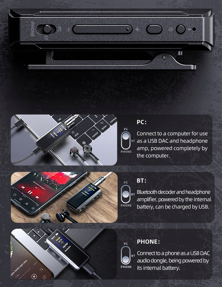 FiiO BTR13 - Black - Portable DAC Bluetooth LDAC Bluetooth THD distortion 0%