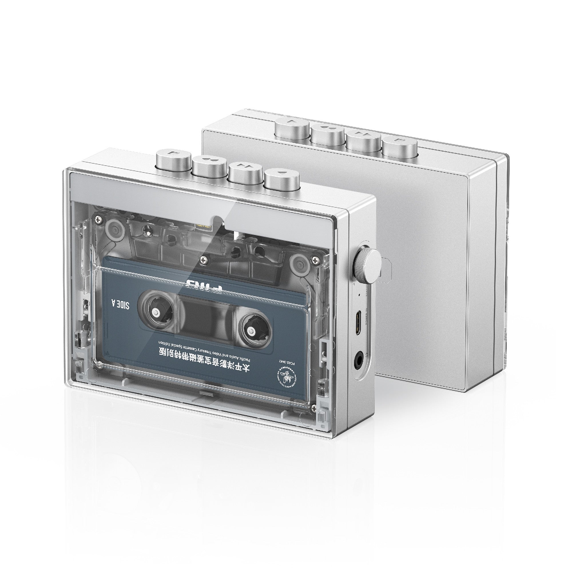 FiiO CP13 WALKMAN PORTABLE CASSETTE PLAYER FOR HEADPHONES - TRANSPARENT