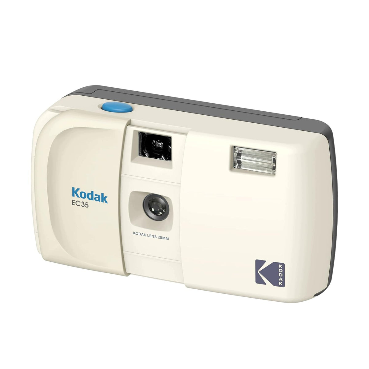 Film camera KODAK EC35 35mm compact for film for beginners with Manufacturer code KODAK EC35 35mm analogowy kompakt z lampą bły