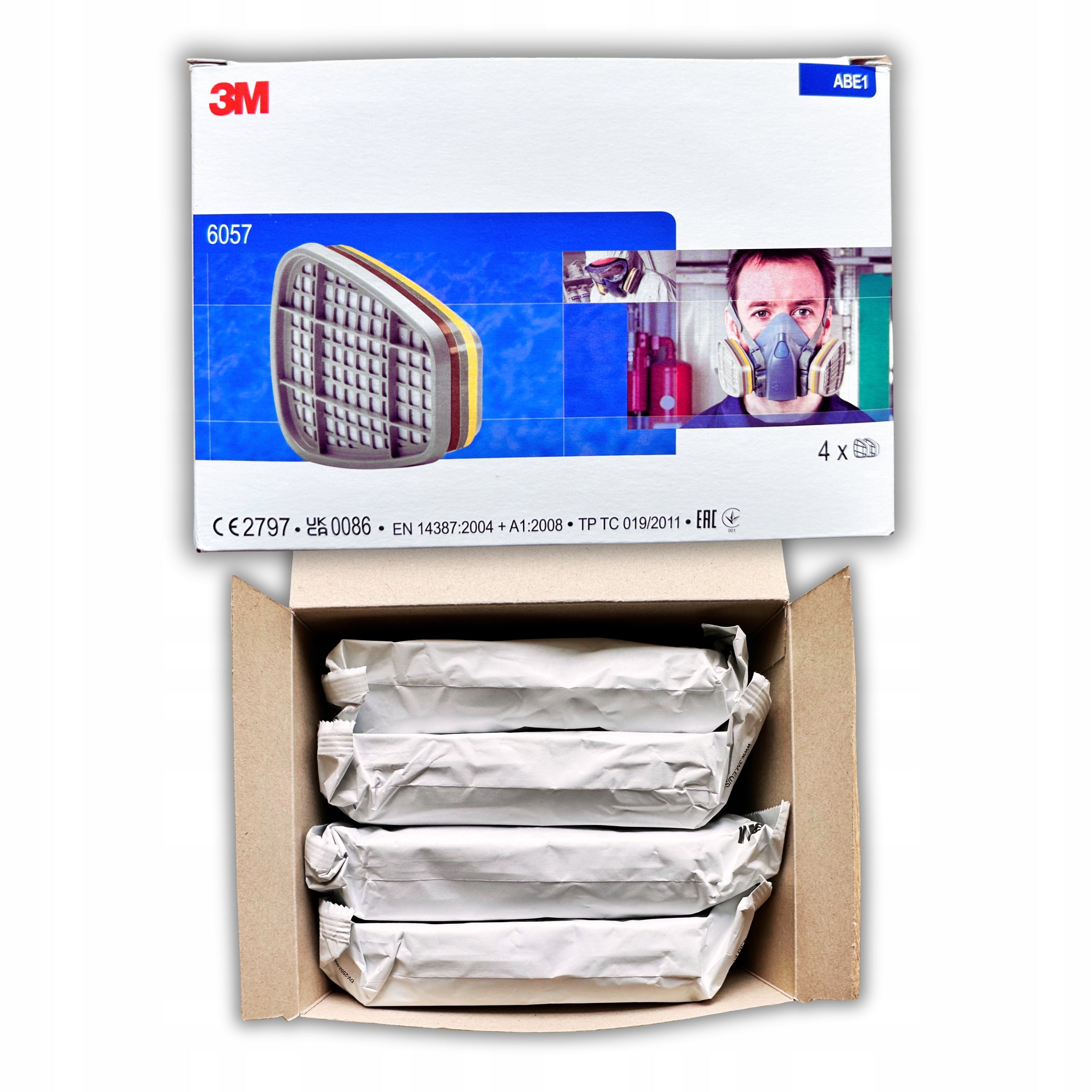 Filter 3M 6057 ABE1 SET 2 pcs. absorber protection against gases and dust Medical device no