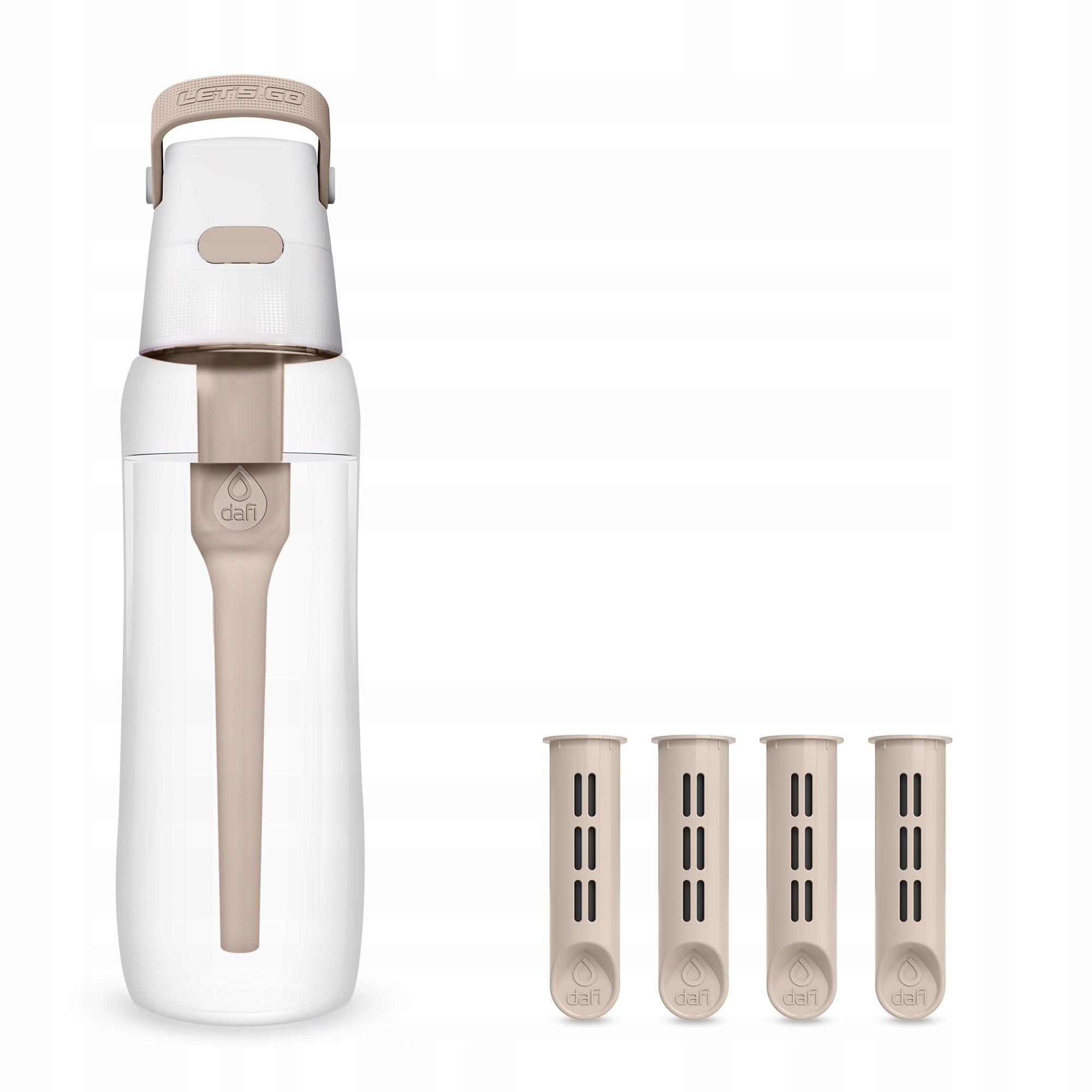 Filter Water Bottle 0,7l Dafi SOLID Cappuccino Beige with 4 Filters