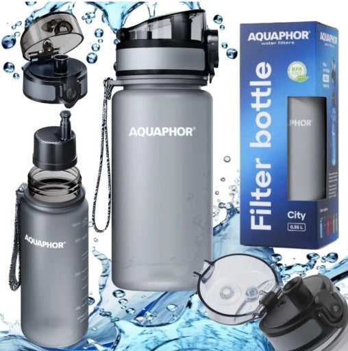 Filter bottle Aquaphor City 0,350 ml silver/grey Packaging status original
