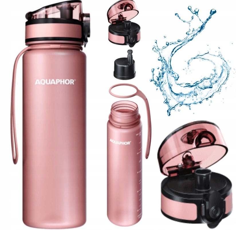 Filter bottle Aquaphor City 0,5 l powder pink + FILTER Packaging status original