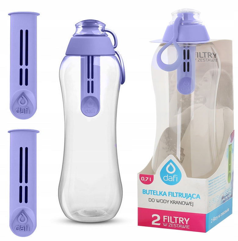 Filter bottle for water DAFI 0.7L + 2 FILTERS