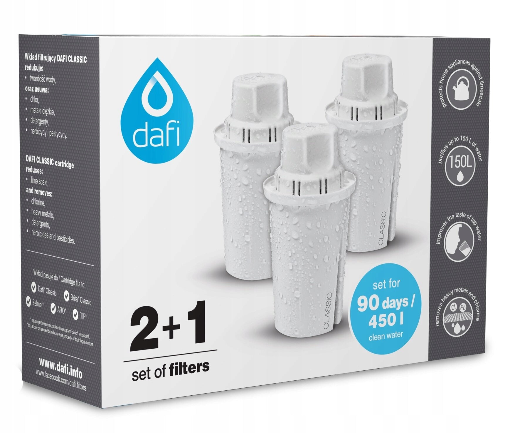 Filter cartridge DAFI Standard Classic 3 pieces Brand Dafi