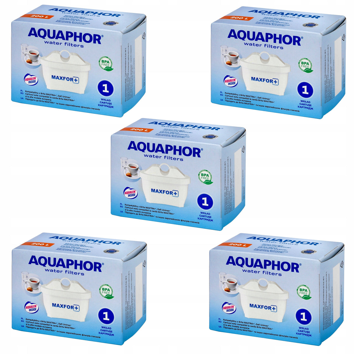 Filter cartridge water filter AQUAPHOR B25 Maxfor+ for jugs, set of 5