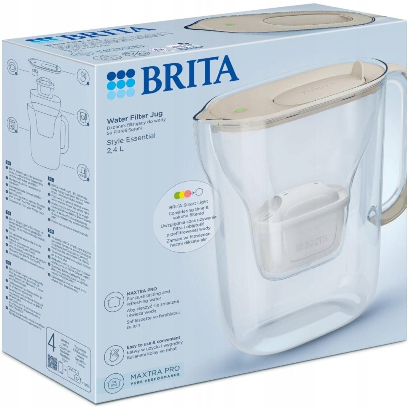 Filter jug Brita Style Essential 2,4, sand with Maxtra Pro cartridge Brand Brita