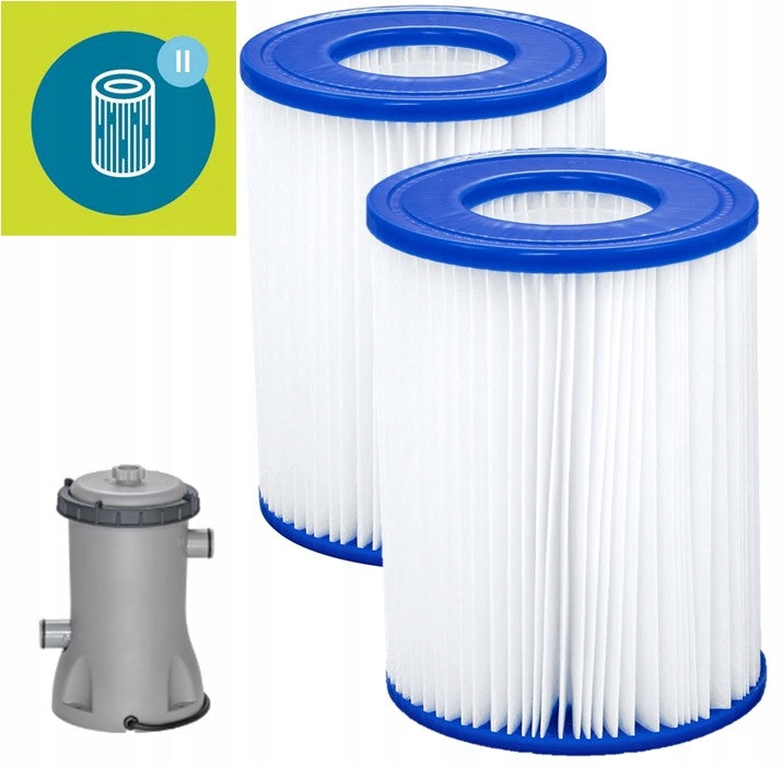 Filter pool pump kit type 2 58383 13cm round original strong Manufacturer code Kartridże 2 filtracji pompki biały 58383 nowy