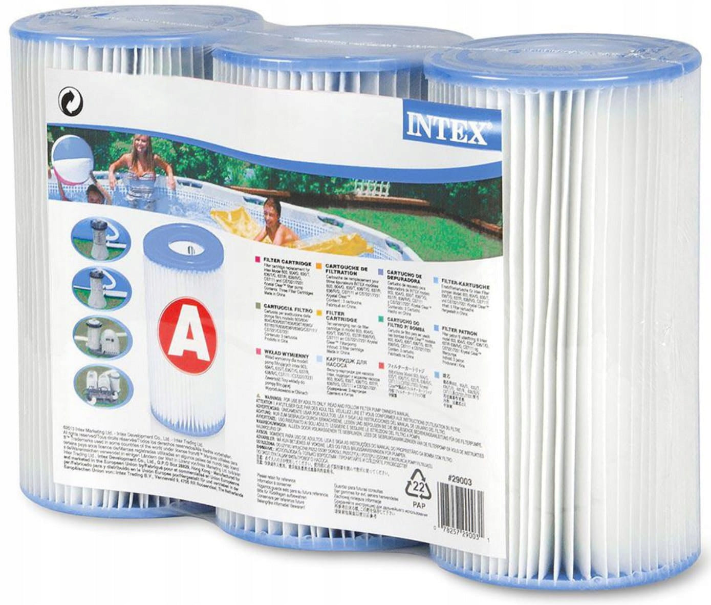 Filter pump insert A, 3 pieces, for the INTEX 29003 pool