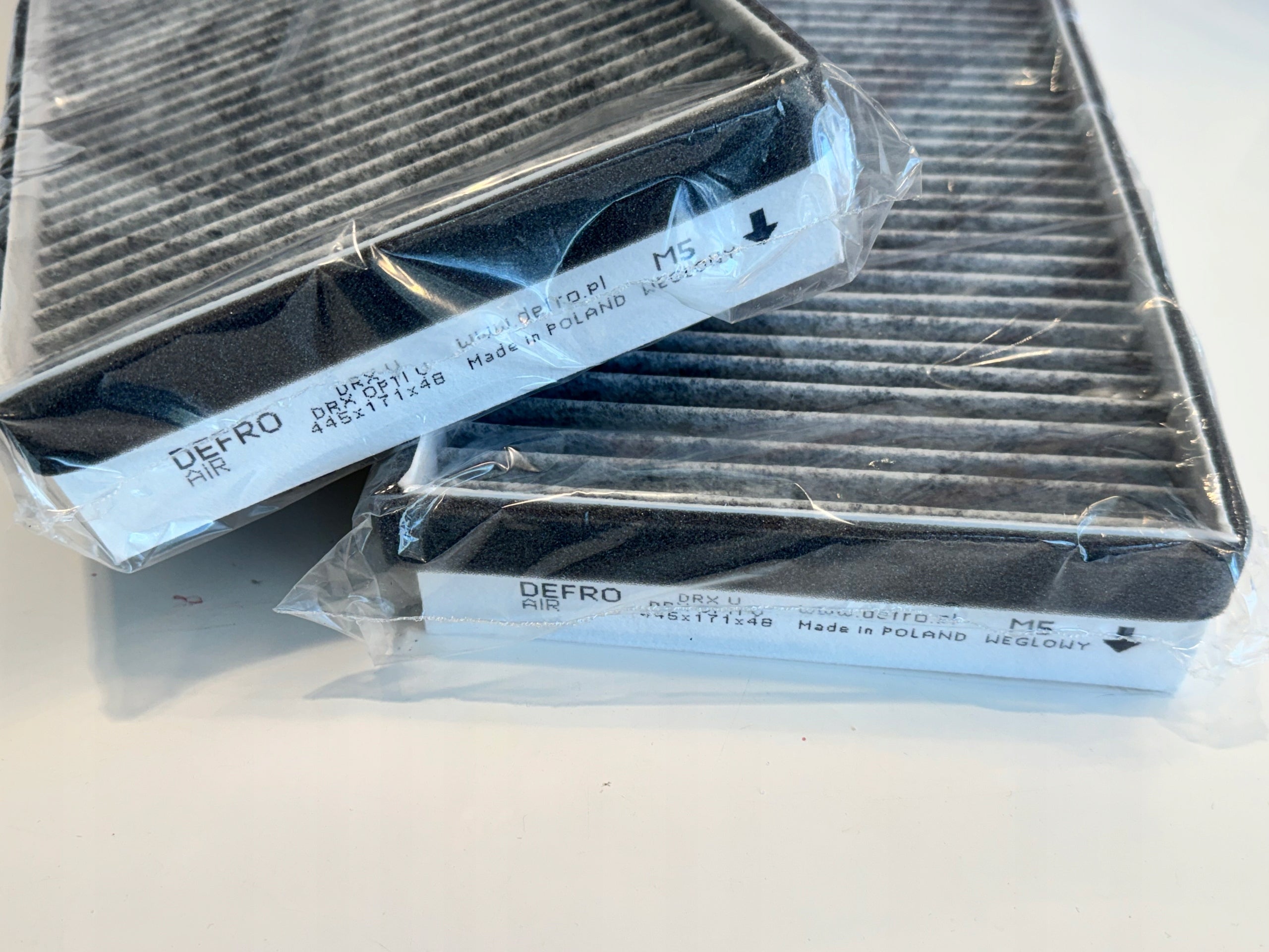 Filters Original 2pcs Defro M5 CARBON size 445x171x48 mm DRX V and DRX Opti V