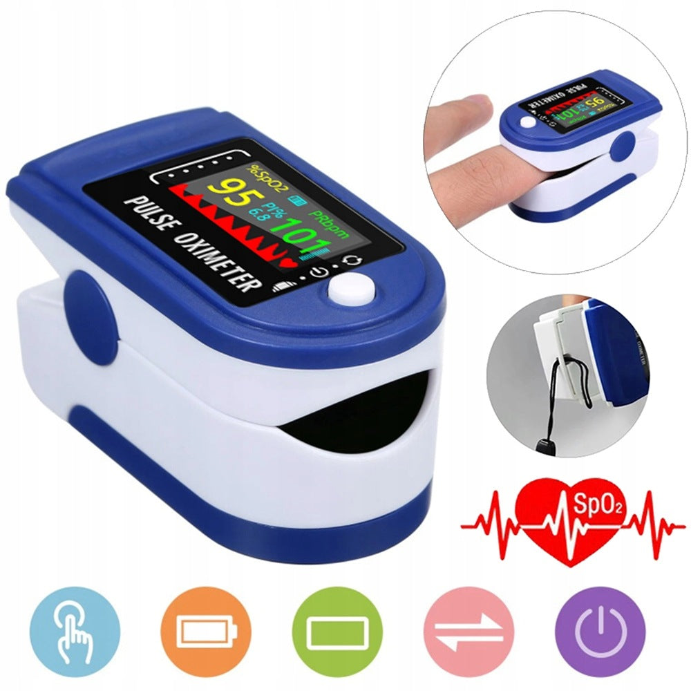 Finger PULSE OXIMETER Medical OLED Display SpO2 Measurement, Blue Medical device no