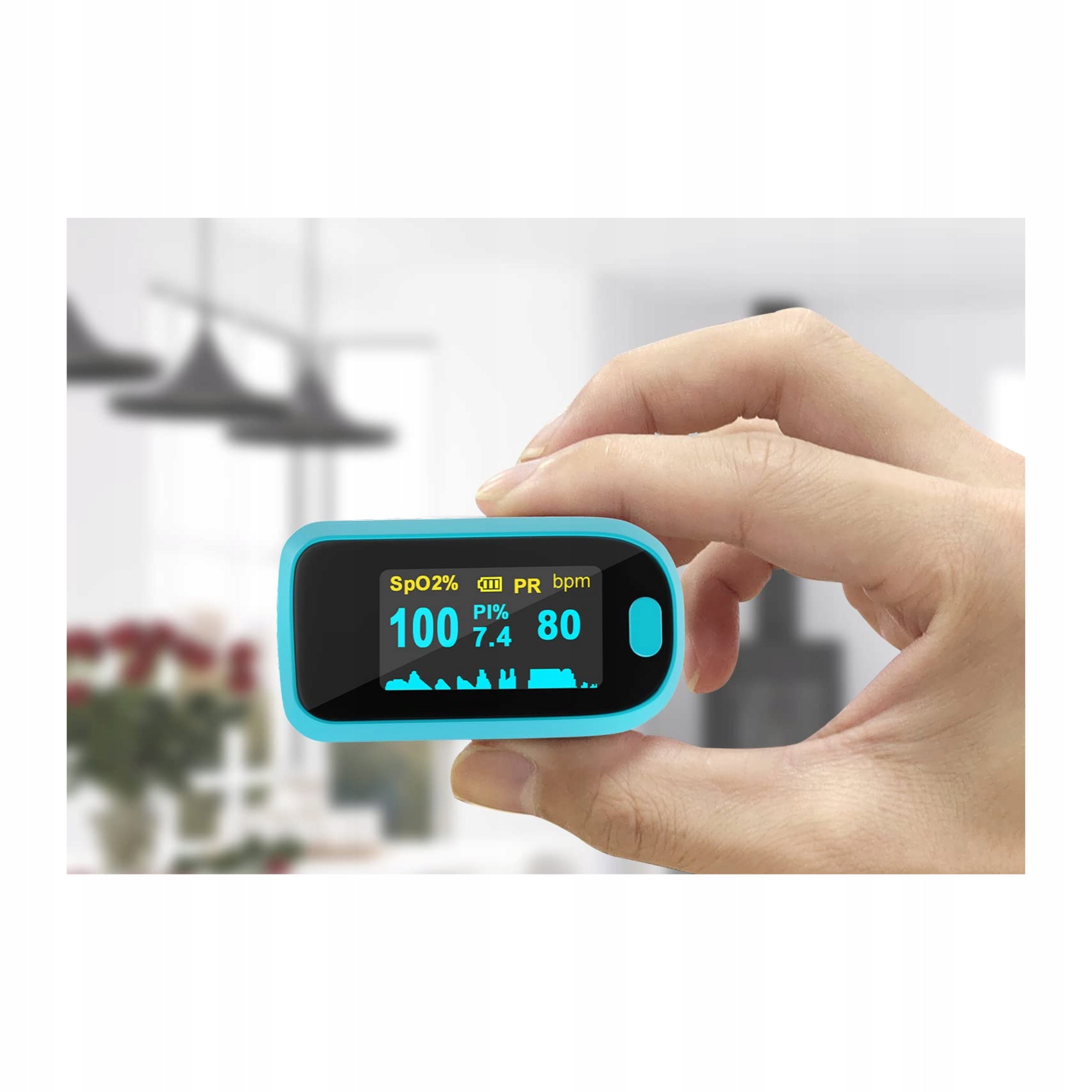 Finger Pulse Oximeter Pulse Measuring and Blood Saturation Device Packaging status original