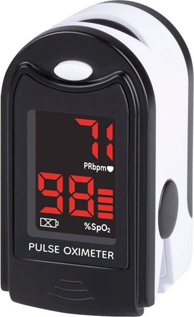 Finger Pulse Oximeter Pulse Saturation Blood Grundig Finger White Black