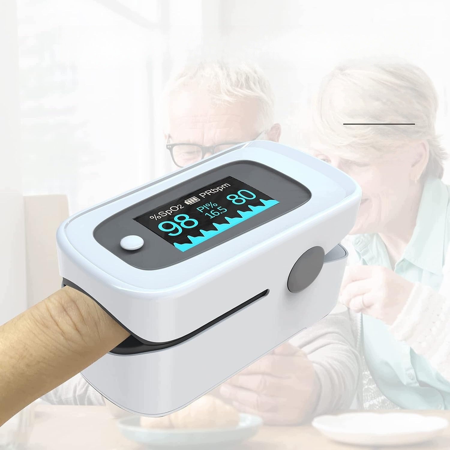 Finger Pulse Oximeter SpO2 Alarm OLED Screen Saturation Measurement Medical device type accessories for a medical device or a product without an intended medical purpose