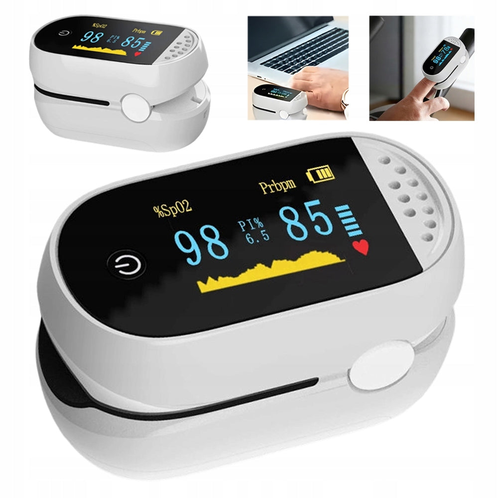 Finger Pulse Oximeter for Pulse Measurement, Monitor for Oxygen Saturation Measurement