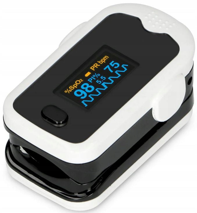 Finger pulse oximeter Alecto ACS-31 + case Heart rate and amount of oxygen in the blood