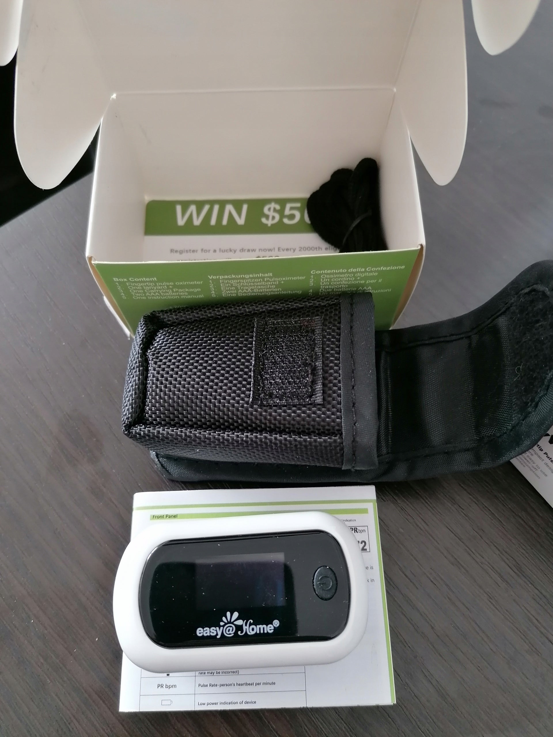 Finger pulse oximeter Easy @ Home Manufacturer code MD300CN350