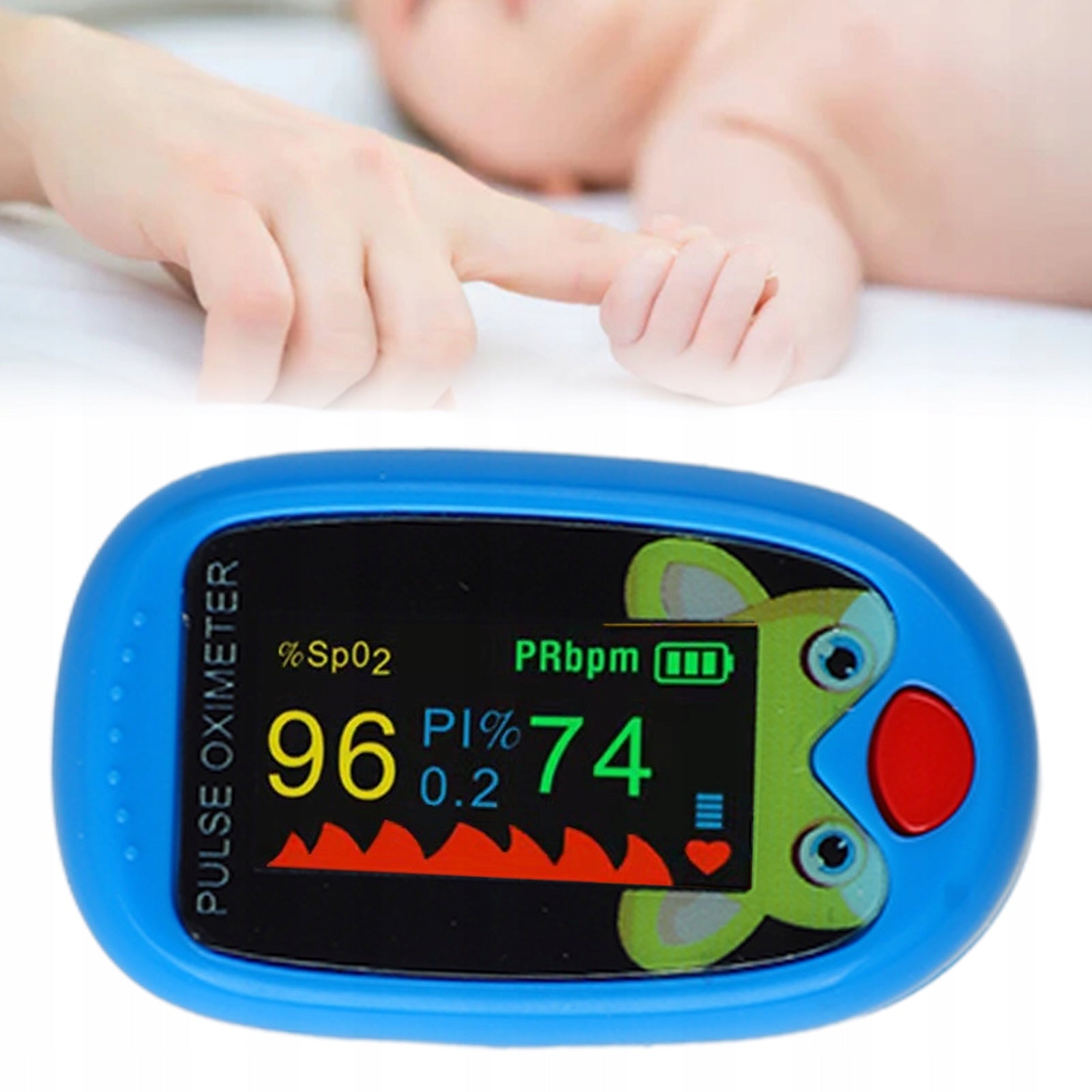 Finger pulse oximeter with LED display Medical device no