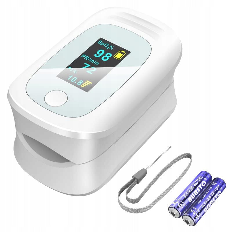Finger pulse oximeter with OLED display