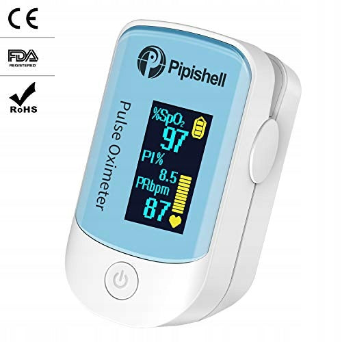 Finger pulse oximeter with large display
