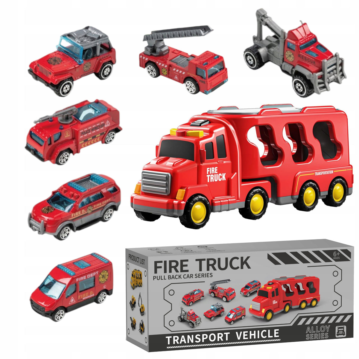 Fire truck set vehicles fire brigade tir sound light SX700-11