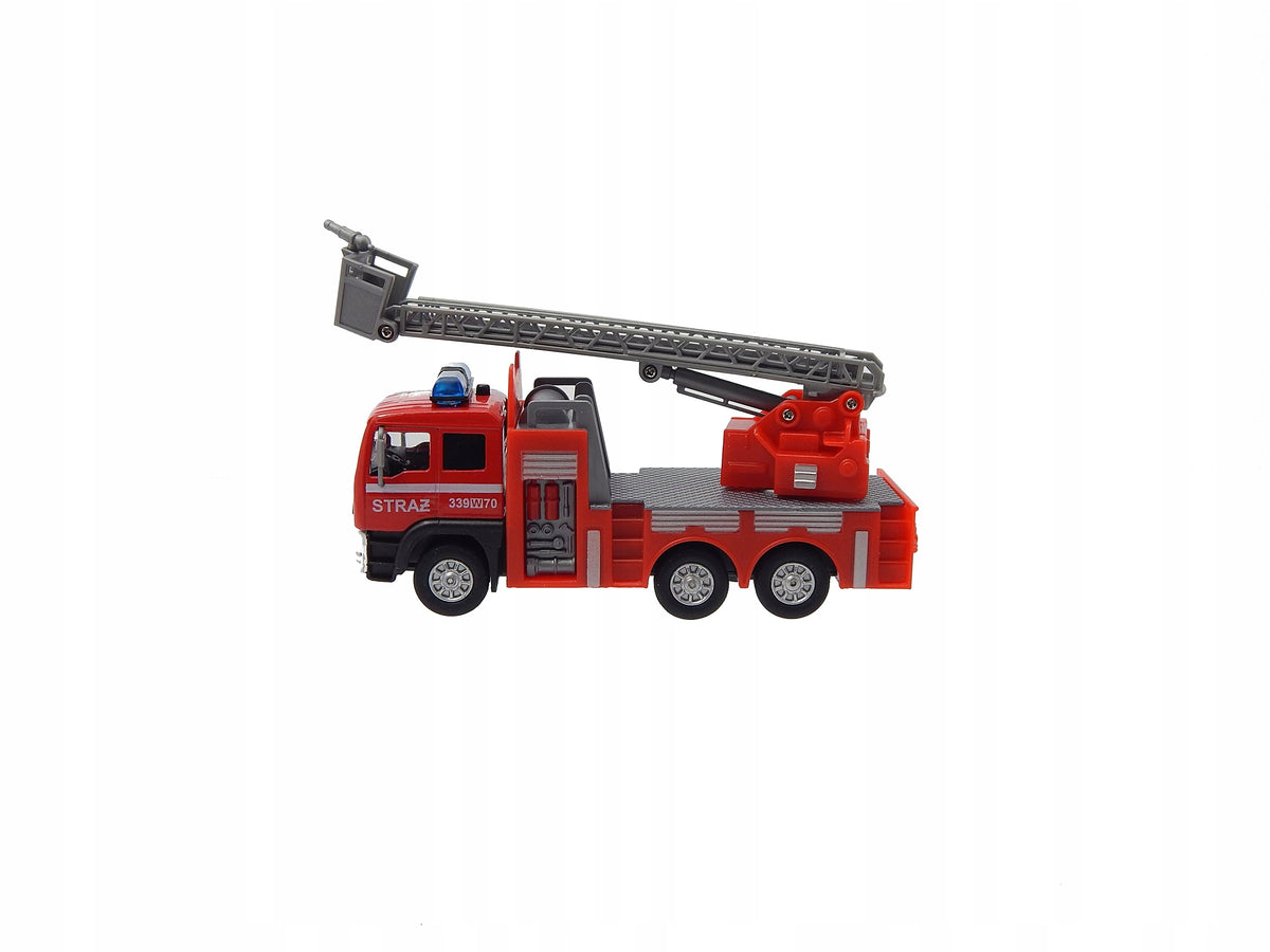 Fire truck with crane and saint 14cm p12 HIPO Hipo Brand Hipo