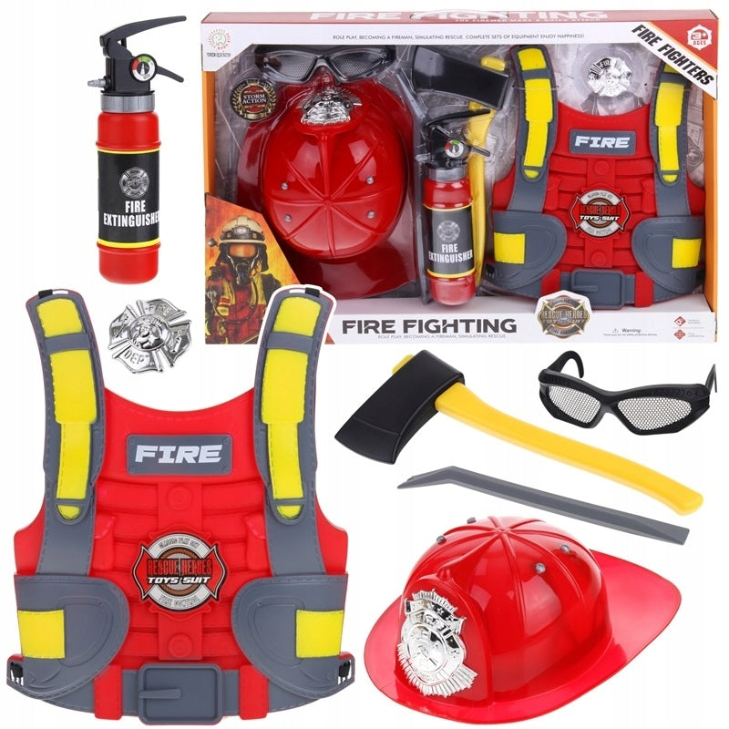 Firefighter Set Firefighter Costume Fire Brigade Helmet Fire Extinguisher Vest