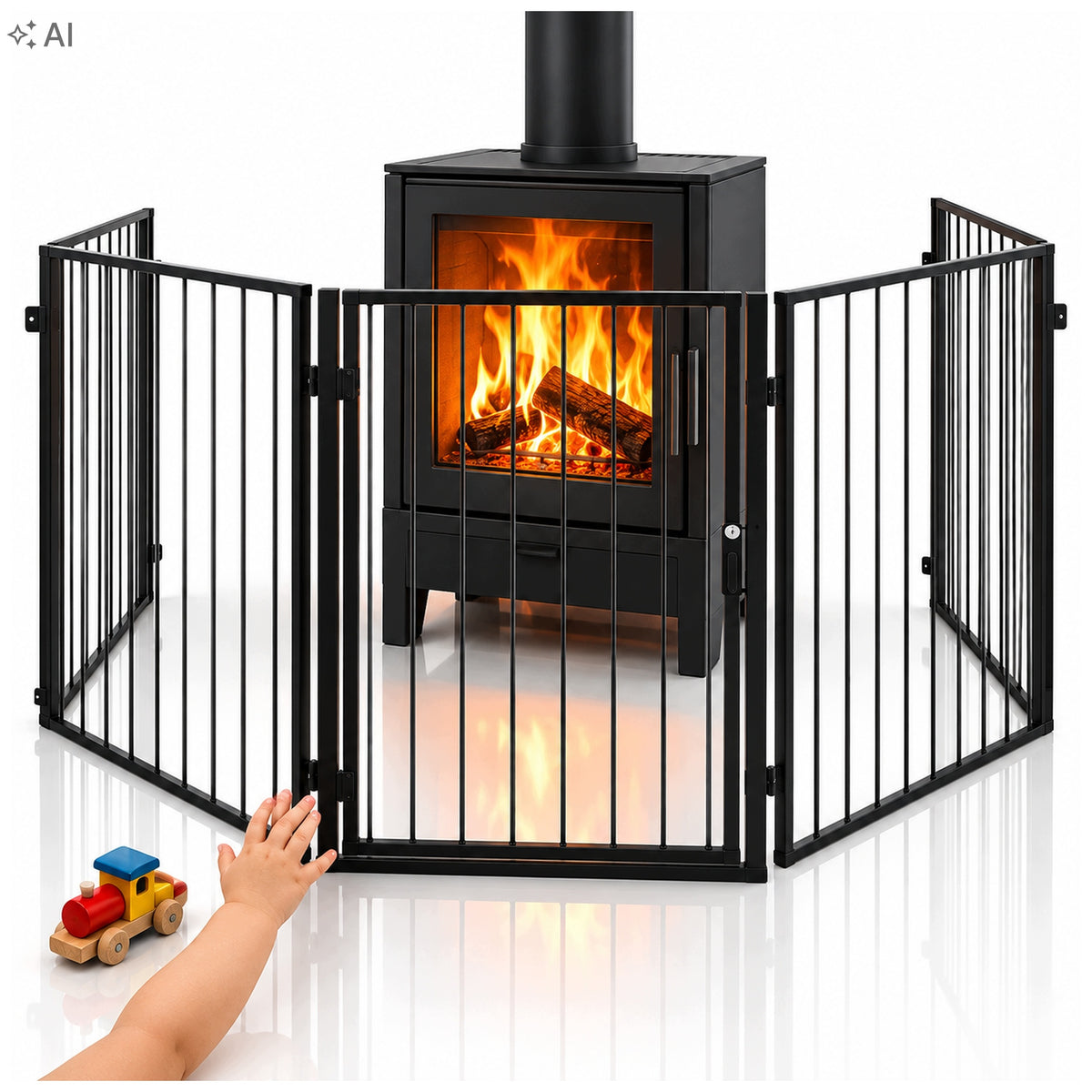 Fireplace Gate Cover Protective Barrier for Children 304cm