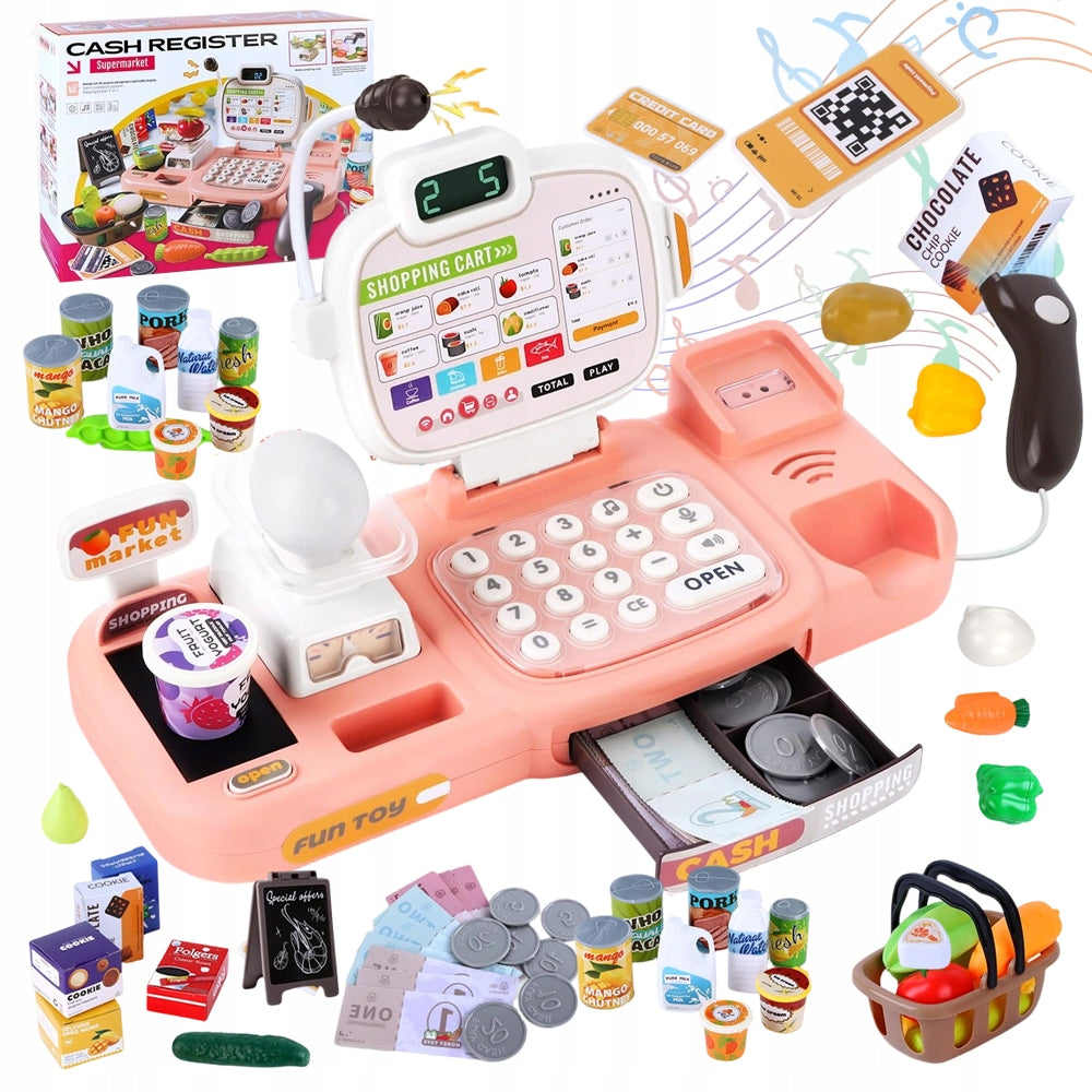 Fiscal Cash Register Kids Interactive Shop Educational Gift Toy