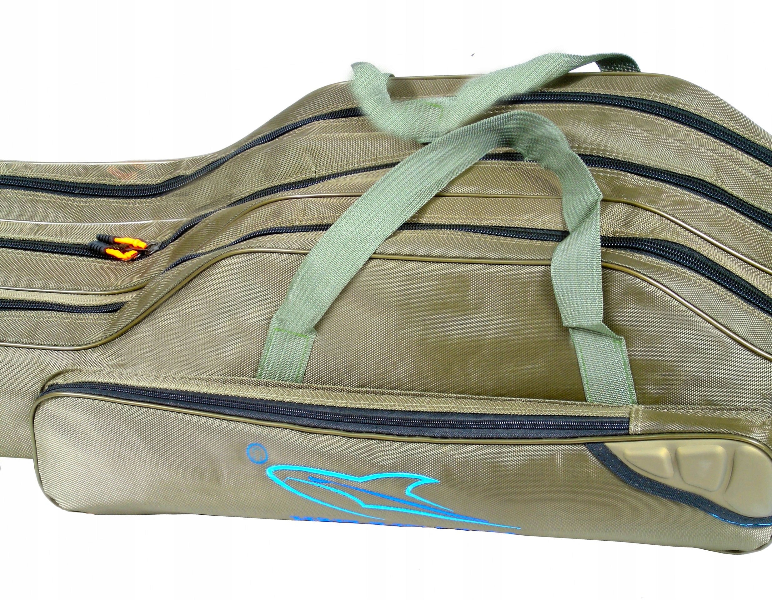 Fishing BAG ROD COVER 140 cm 3 COMPARTMENTS reinforced KHAKI Brand no brand