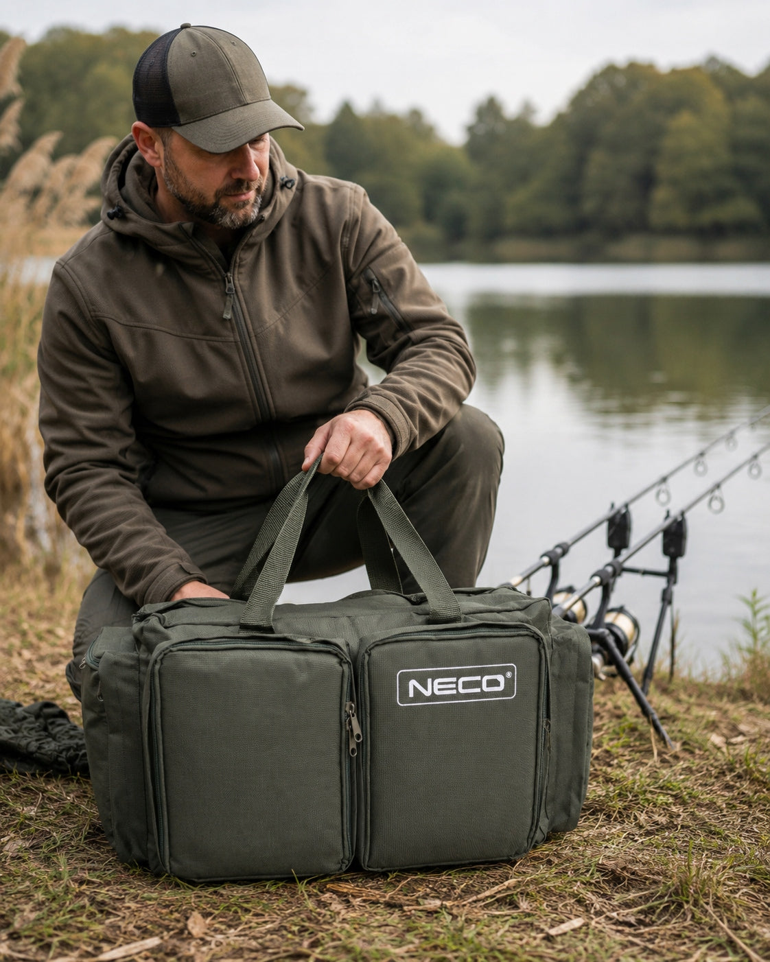 Fishing Bag NECO Large 52x30x33 cm 4 Pockets Spacious Manufacturer code 79301