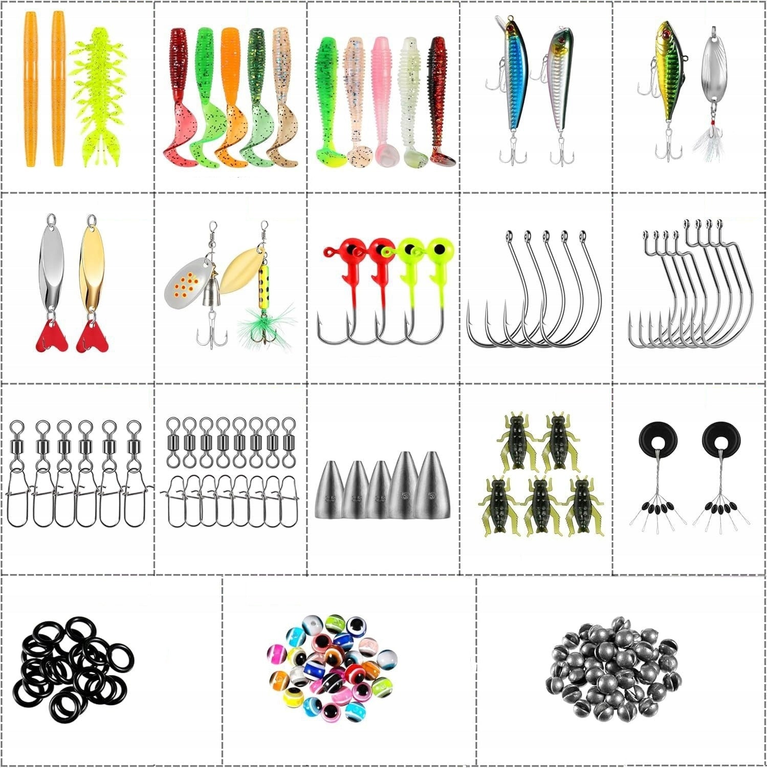 Fishing Box Fishing Lure Set Akcesoria Hook Float Spinning Manufacturer code Ciężarki Zestaw Przynęt Wędkarskich PrzyWęd