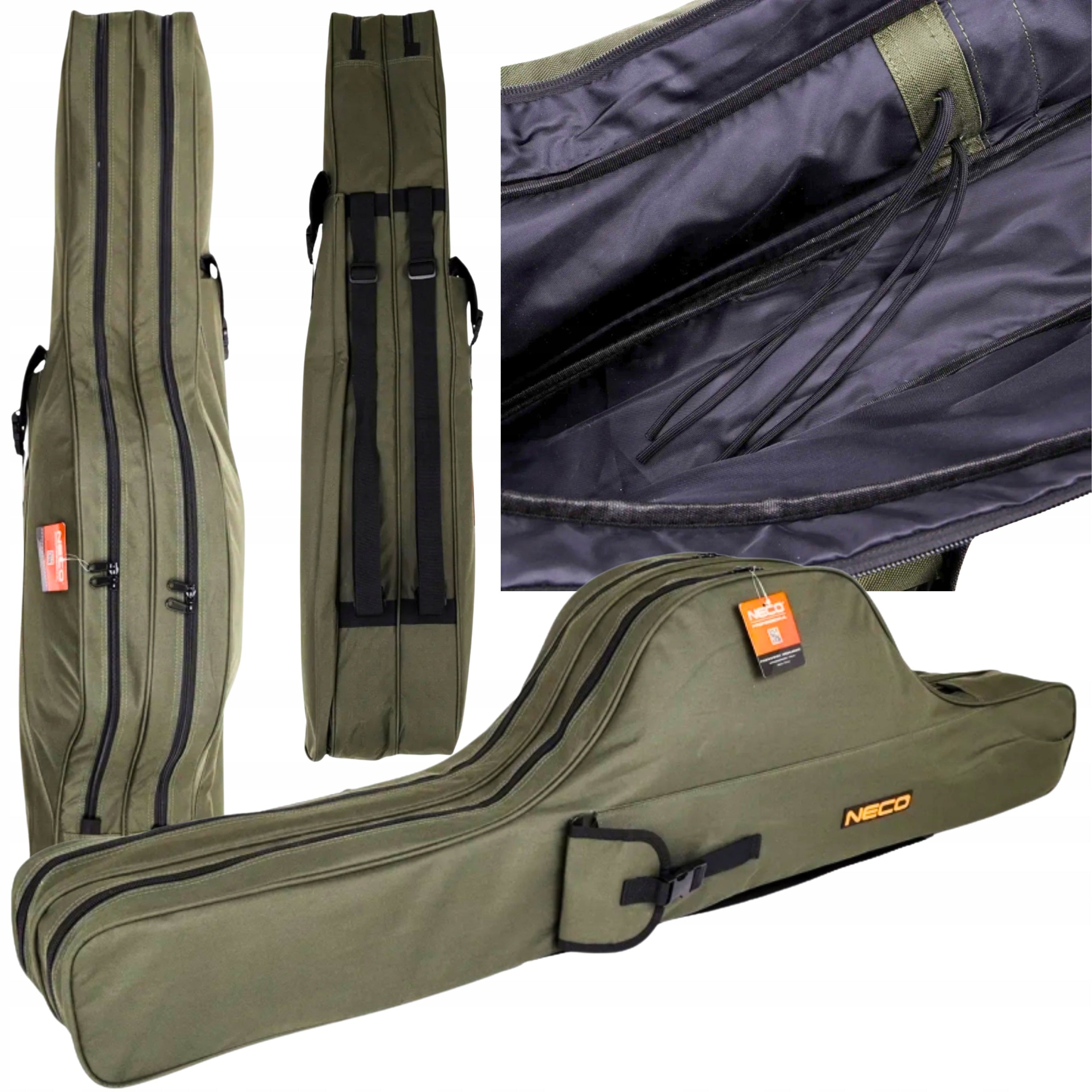 Fishing Cover Neco for 2-chamber rods 135cm Rigid Neoprene
