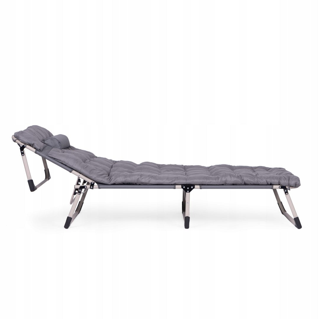 Fishing Garden Sun Lounger Folding with Mattress and Cushion Grey MultiGarden Manufacturer code GMFC-20180