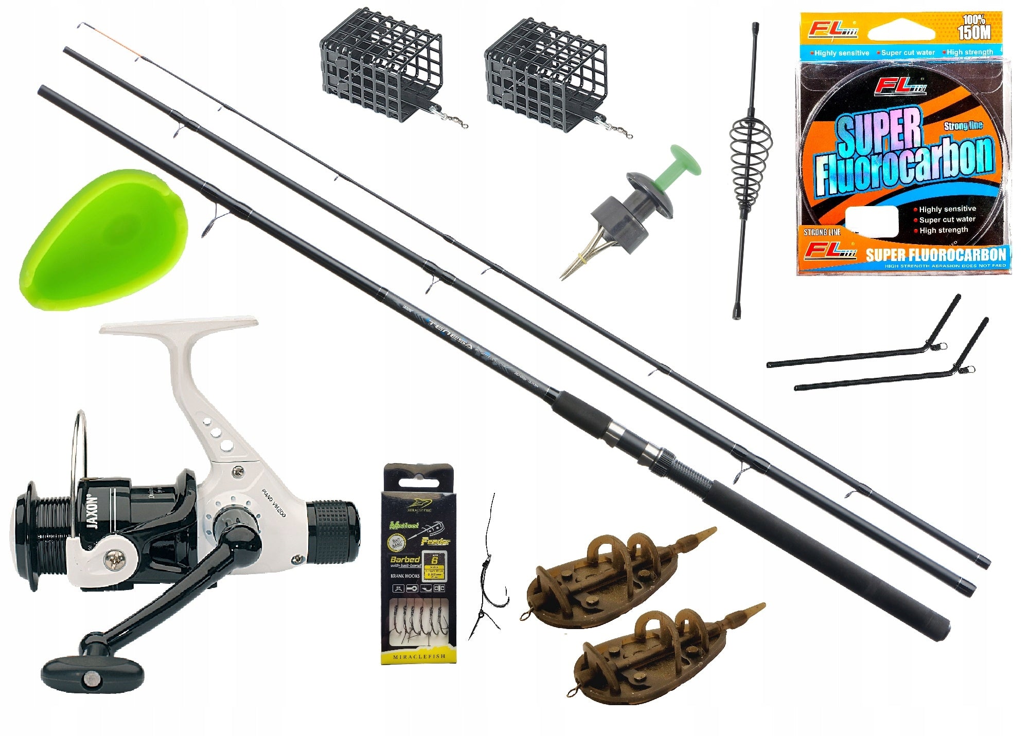 Fishing Kit Ground Fishing Rod Feeder JAXON Reel Fishing Line Method Feeder