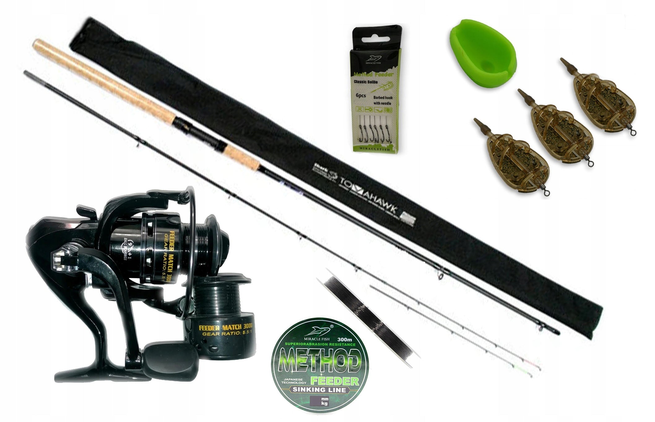 Fishing Kit PICKER FISHING ROD REEL GROUND METHOD FEEDER Gift