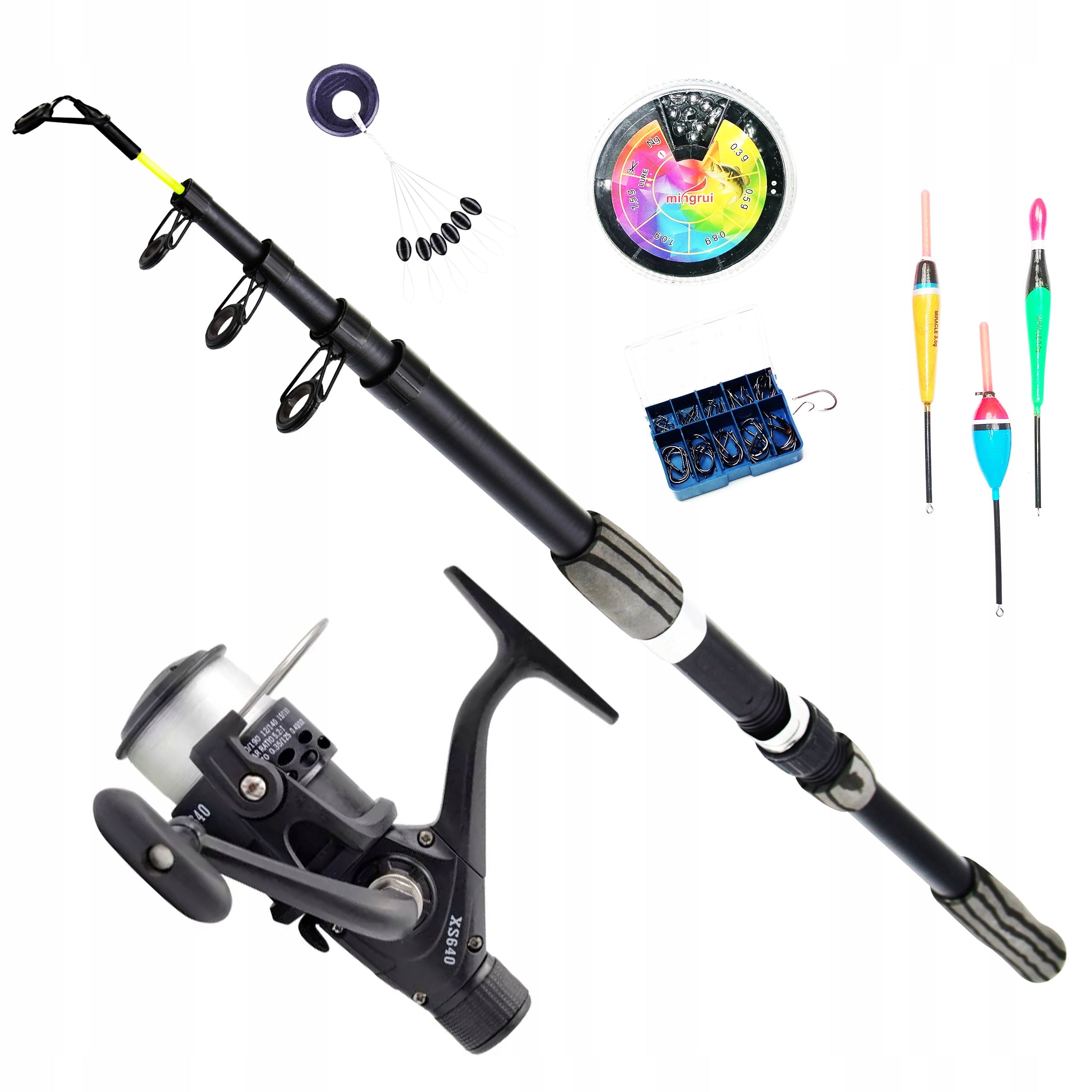 Fishing Kit TELESCOPIC Float TM 360 and reel + COVER Manufacturer code FHZW36CZSPLP