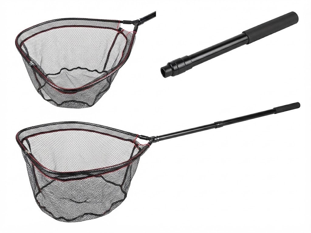 Fishing Landing Net Rubberized Telescopic Large 247cm Quick Drying Ulfur