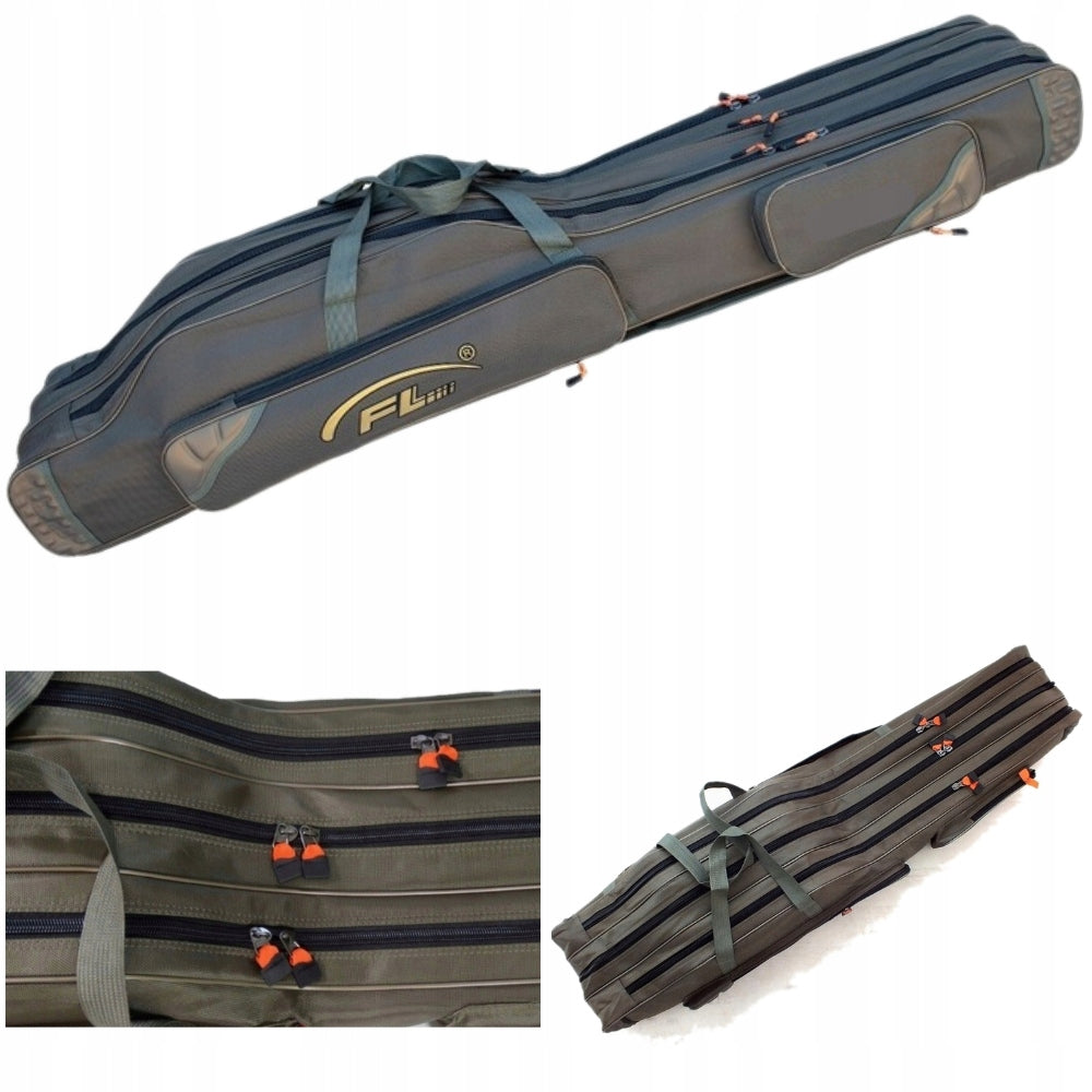 Fishing Rod Cover FL Olive Padded Waterproof 150 cm 3 Compartments