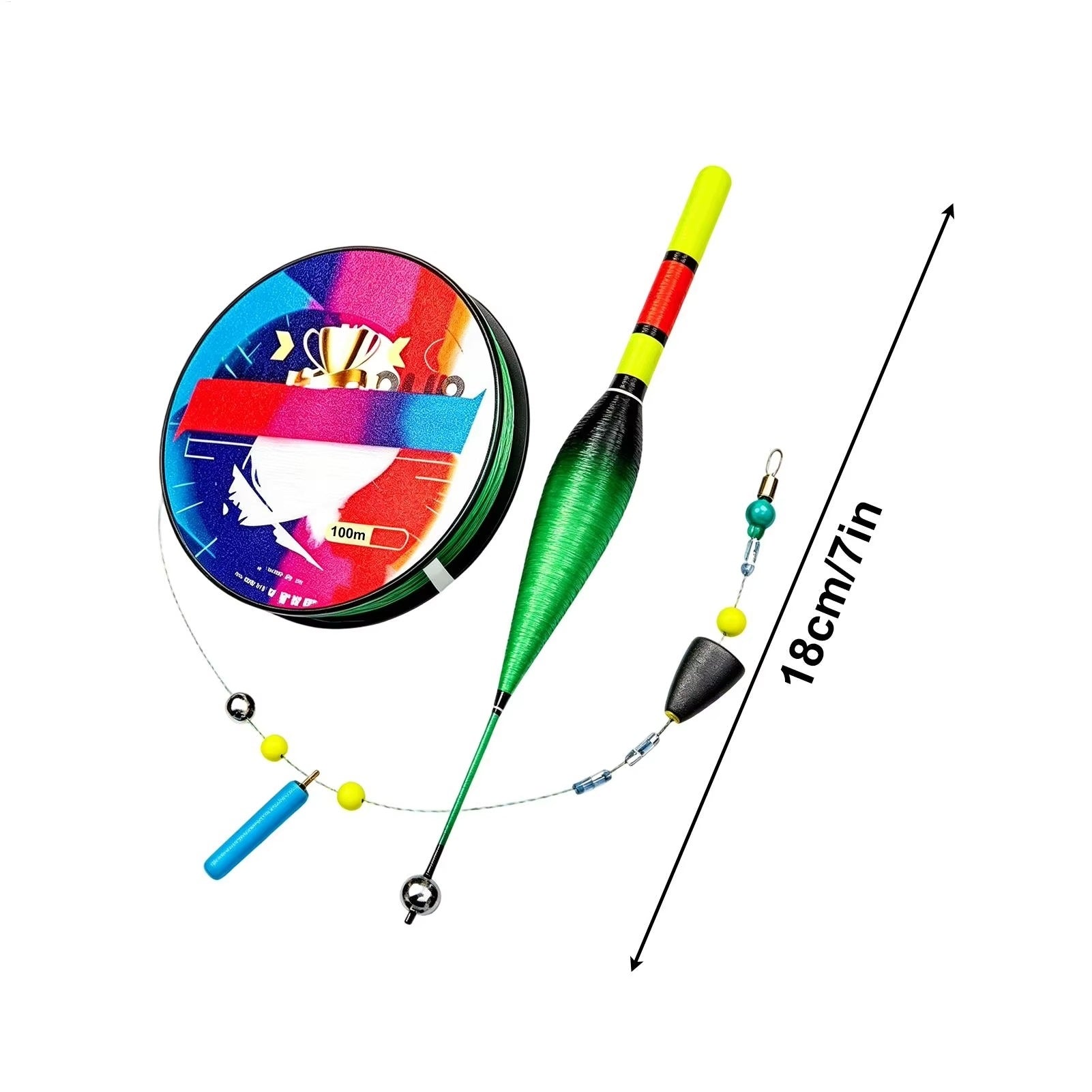 Fishing Set Fishing Line 100m Float SHOWS BITE LED 5g SELF-PRIMING Brand no brand