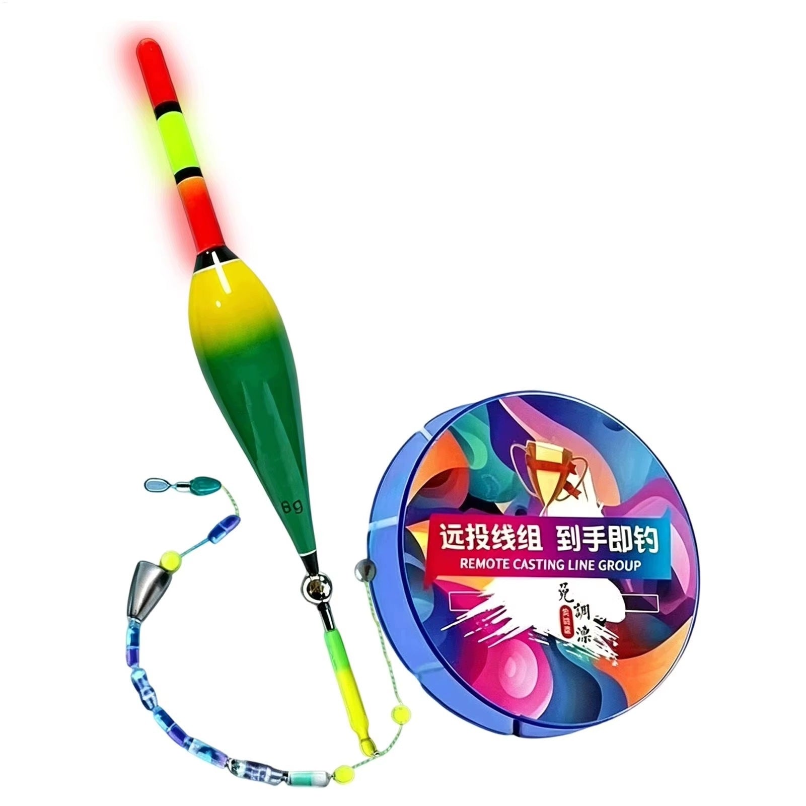 Fishing Set Fishing Line 100m Float SHOWS BITE LED 5g SELF-PRIMING Manufacturer code F358