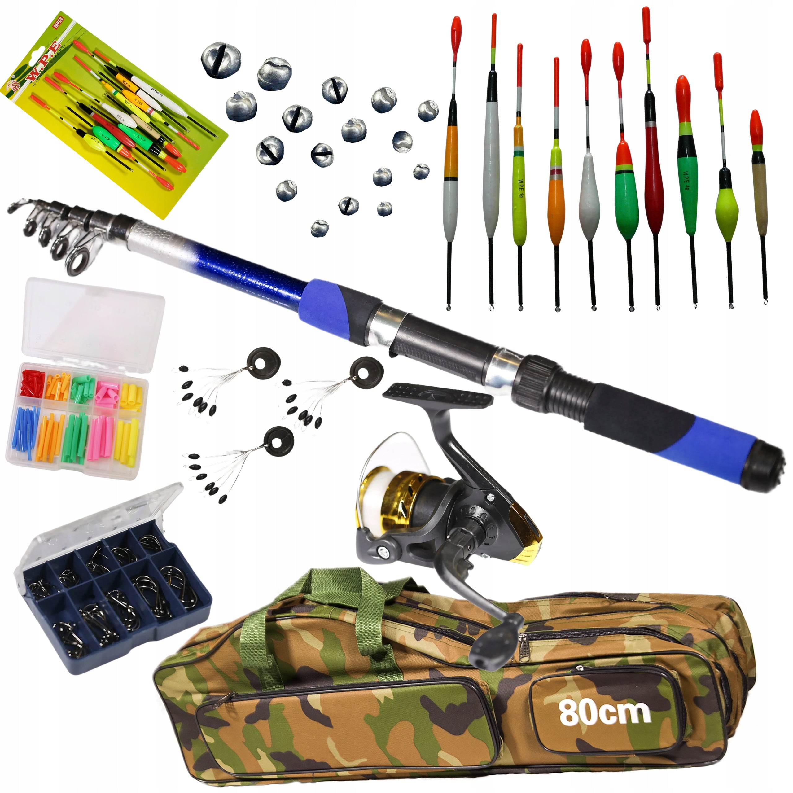 Fishing Set Float Fishing Rod 2,7m, Reel, Floats - ZEST-W-19