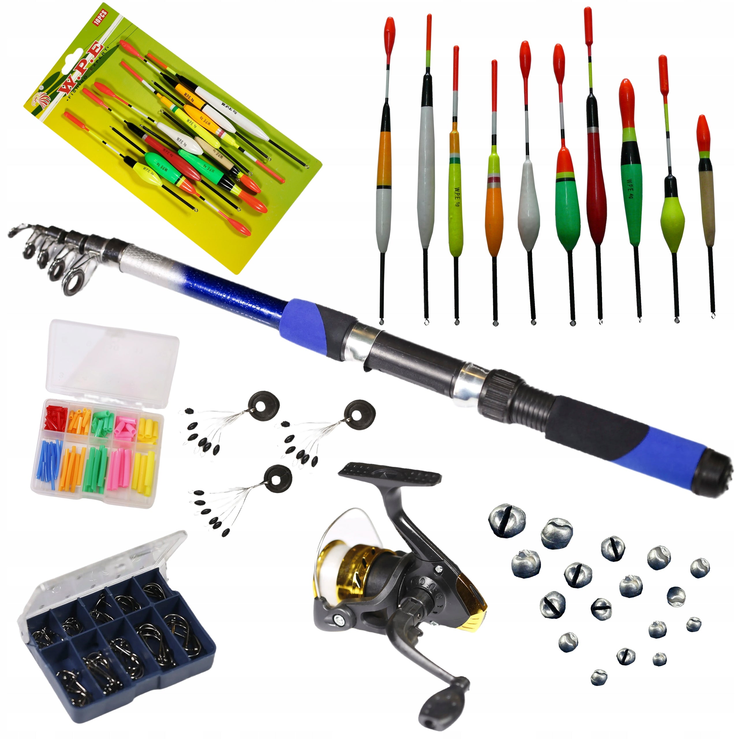 Fishing Set Float Fishing Rod 2,7m, Reel, Floats - ZEST-W-20