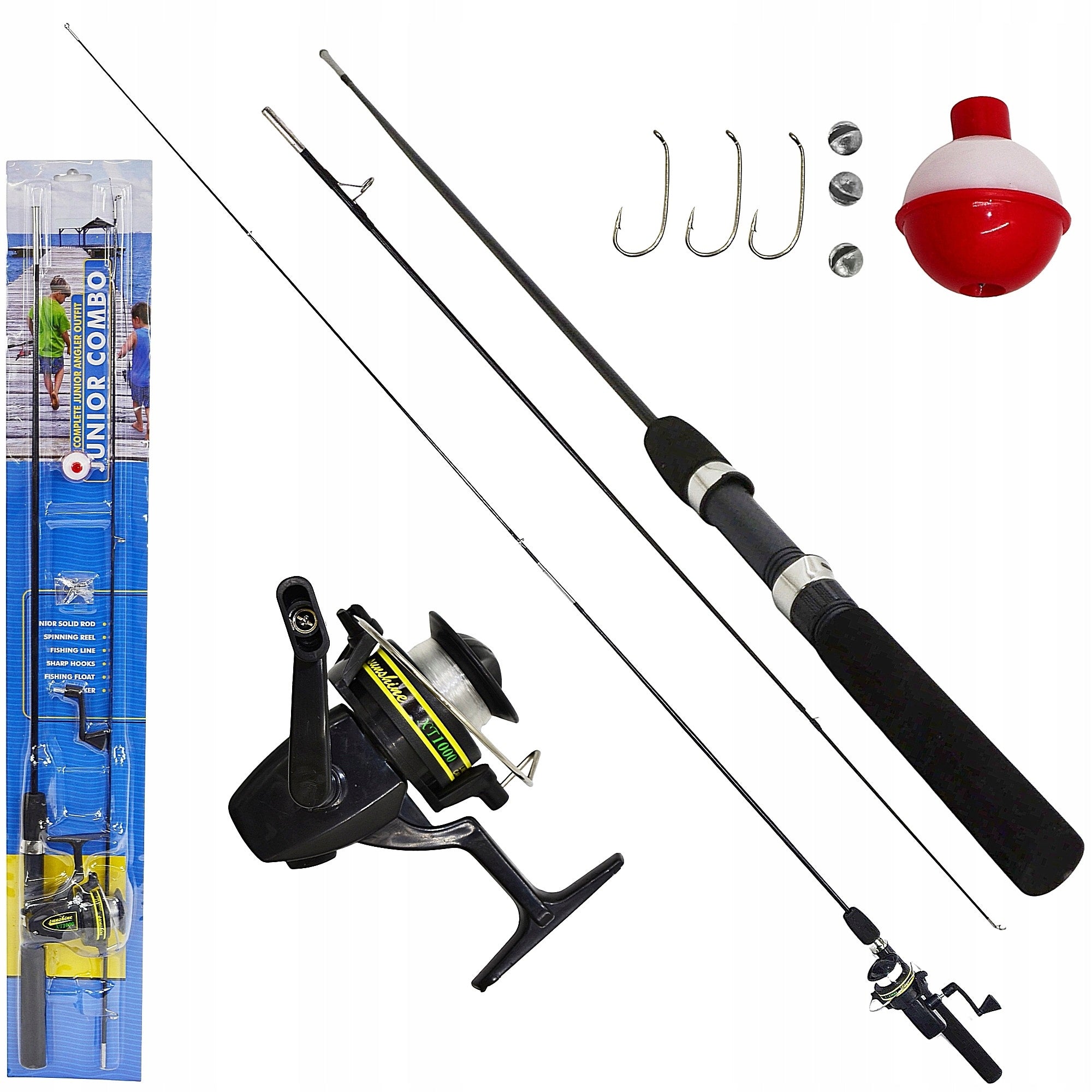 Fishing Set for children Fishing Rod 160cm Reel, Float, Hooks ENERO