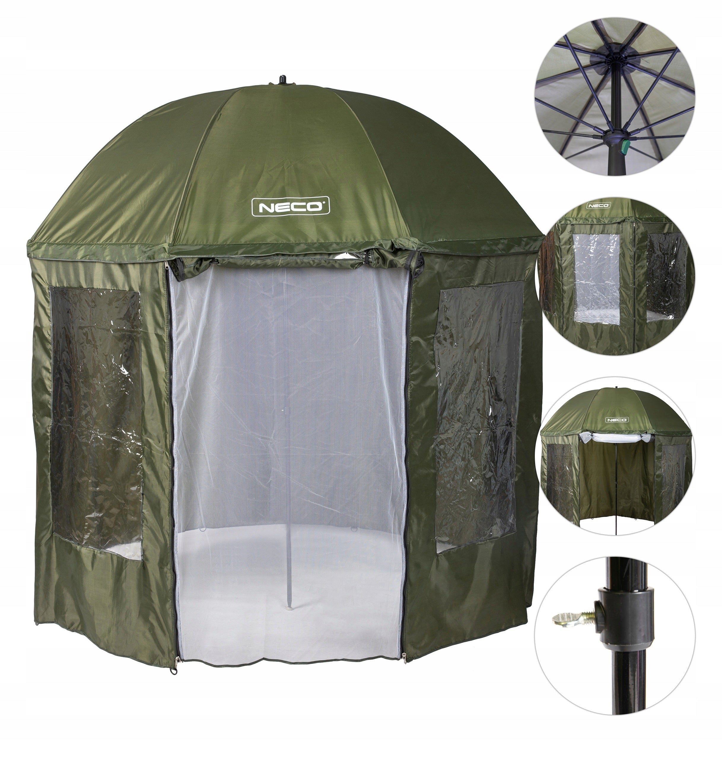 Fishing Umbrella Full Lockable with Mosquito Net Neco Pro 250cm